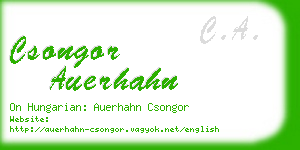 csongor auerhahn business card